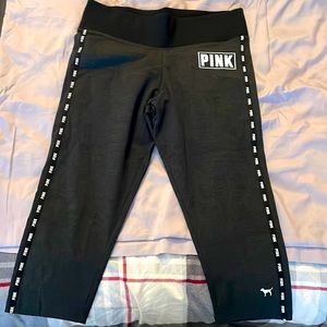 Black Pink Yoga Capri. Only worn once